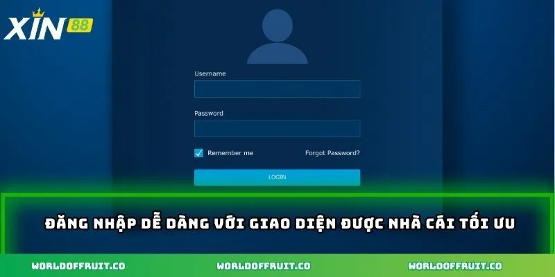 Đăng nhập dễ dàng với giao diện được nhà cái tối ưu