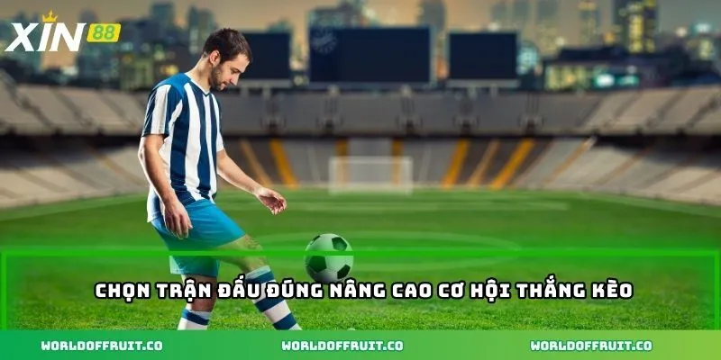 Chọn trận đấu đúng nâng cao cơ hội thắng kèo