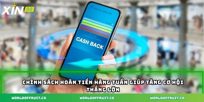 Chính sách hoàn tiền hàng tuần giúp tăng cơ hội thắng lớn