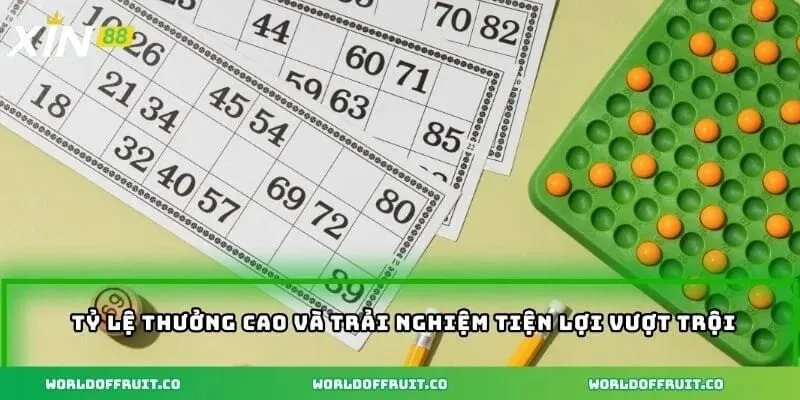 Tỷ lệ thưởng cao và trải nghiệm tiện lợi vượt trội